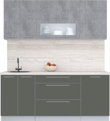 Кухонный гарнитур Интерлиния Мила Пластик 1.9 В - фото