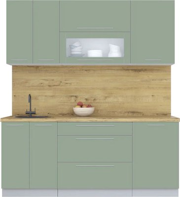 Кухонный гарнитур Интерлиния Мила Пластик 1.9 В - фото