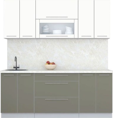 Кухонный гарнитур Интерлиния Мила Пластик 2.0 В - фото