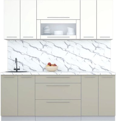 Кухонный гарнитур Интерлиния Мила Пластик 2.0 В - фото