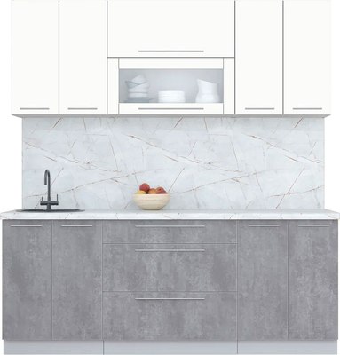 Кухонный гарнитур Интерлиния Мила Пластик 2.0 В - фото