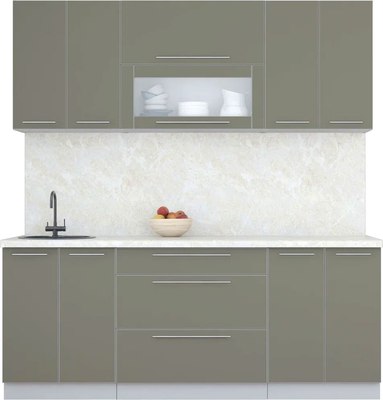 Кухонный гарнитур Интерлиния Мила Пластик 2.0 В - фото