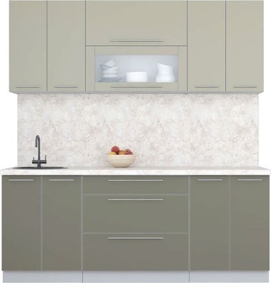 Кухонный гарнитур Интерлиния Мила Пластик 2.0 В - фото