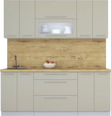 Кухонный гарнитур Интерлиния Мила Пластик 2.0 В - фото