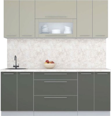 Кухонный гарнитур Интерлиния Мила Пластик 2.0 В - фото