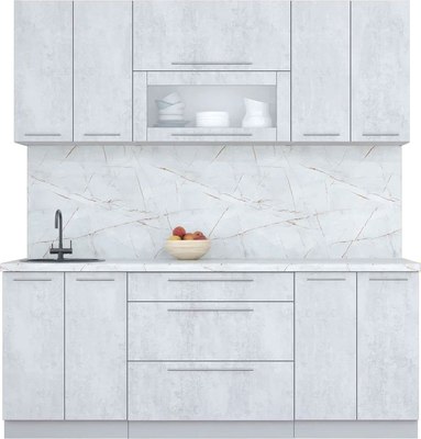 Кухонный гарнитур Интерлиния Мила Пластик 2.0 В - фото