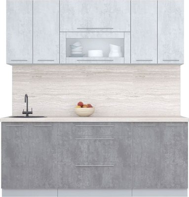 Кухонный гарнитур Интерлиния Мила Пластик 2.0 В - фото