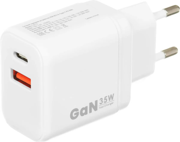 Адаптер питания сетевой BoraSCO 35W Type C/Type A / 52388 - фото