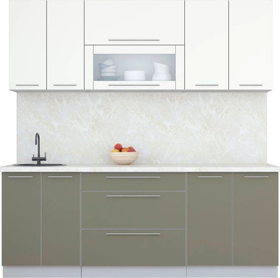 Кухонный гарнитур Интерлиния Мила Пластик 2.1 В - фото