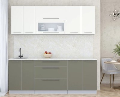 Кухонный гарнитур Интерлиния Мила Пластик 2.1 В