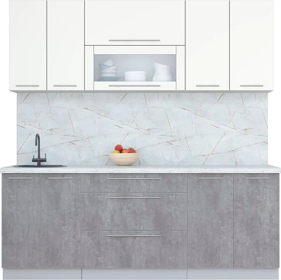 Кухонный гарнитур Интерлиния Мила Пластик 2.1 В - фото