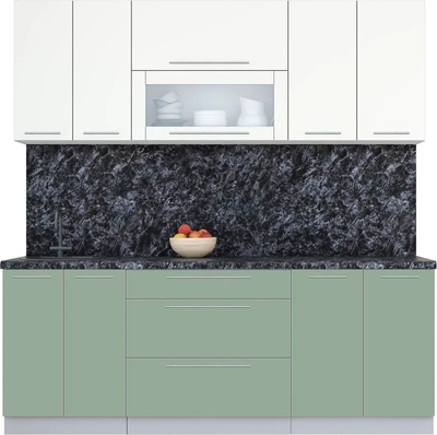 Кухонный гарнитур Интерлиния Мила Пластик 2.1 В - фото