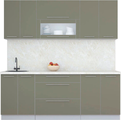 Кухонный гарнитур Интерлиния Мила Пластик 2.1 В - фото