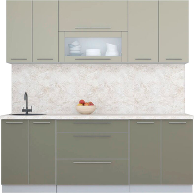 Кухонный гарнитур Интерлиния Мила Пластик 2.1 В - фото