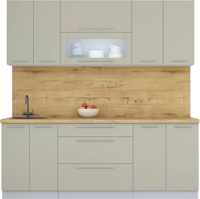 Кухонный гарнитур Интерлиния Мила Пластик 2.1 В - фото