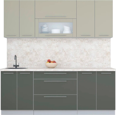 Кухонный гарнитур Интерлиния Мила Пластик 2.1 В - фото