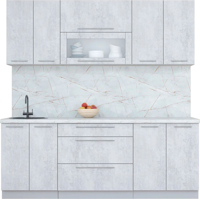 Кухонный гарнитур Интерлиния Мила Пластик 2.1 В - фото