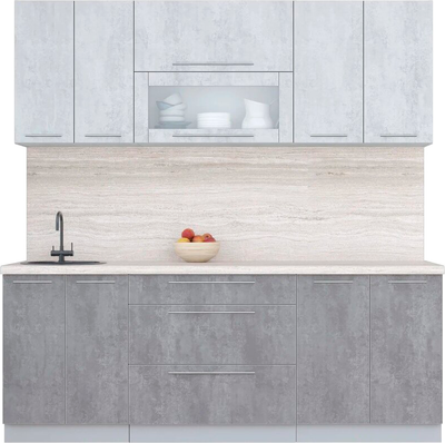 Кухонный гарнитур Интерлиния Мила Пластик 2.1 В - фото