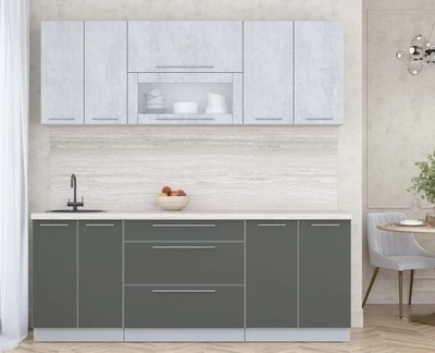 Кухонный гарнитур Интерлиния Мила Пластик 2.1 В