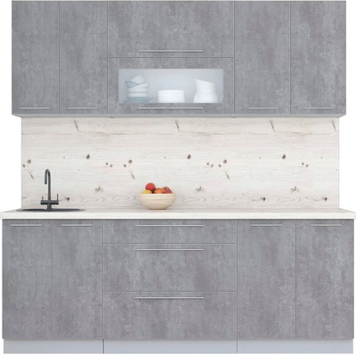 Кухонный гарнитур Интерлиния Мила Пластик 2.1 В - фото