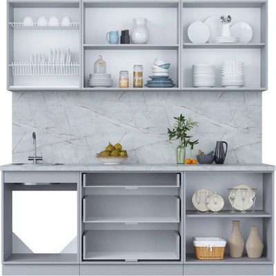 Кухонный гарнитур Интерлиния Мила Пластик 2.1 В