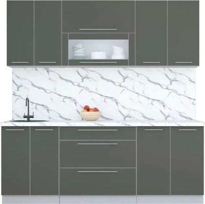 Кухонный гарнитур Интерлиния Мила Пластик 2.1 В - фото