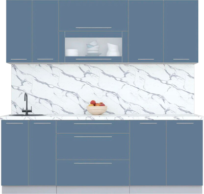 Кухонный гарнитур Интерлиния Мила Пластик 2.2 В - фото