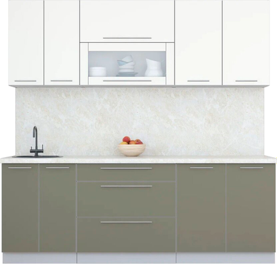 Кухонный гарнитур Интерлиния Мила Пластик 2.2 В - фото