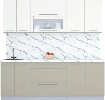 Кухонный гарнитур Интерлиния Мила Пластик 2.2 В - фото