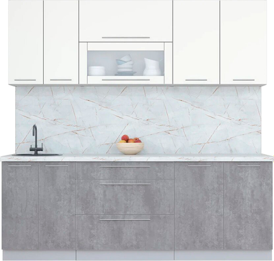 Кухонный гарнитур Интерлиния Мила Пластик 2.2 В - фото