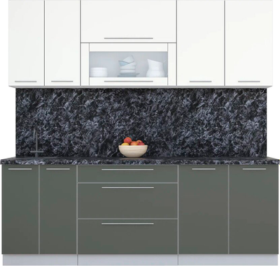 Кухонный гарнитур Интерлиния Мила Пластик 2.2 В - фото