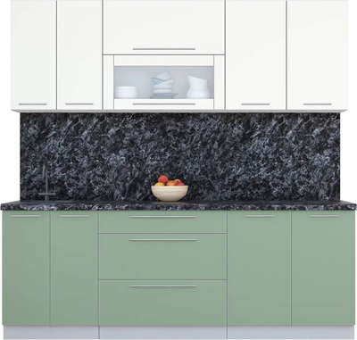 Кухонный гарнитур Интерлиния Мила Пластик 2.2 В - фото