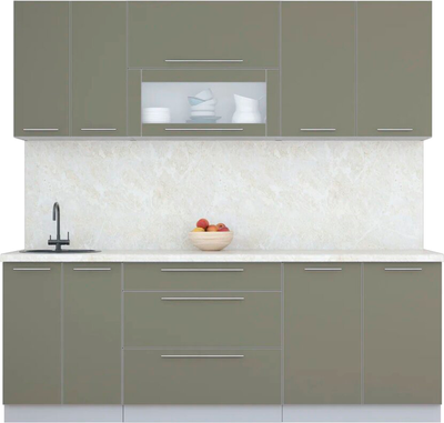 Кухонный гарнитур Интерлиния Мила Пластик 2.2 В - фото