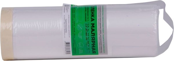 Пленка строительная Howard С малярной клейкой лентой Masking Film - фото