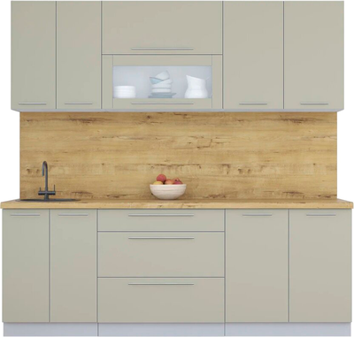 Кухонный гарнитур Интерлиния Мила Пластик 2.2 В - фото