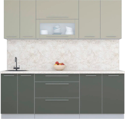 Кухонный гарнитур Интерлиния Мила Пластик 2.2 В - фото