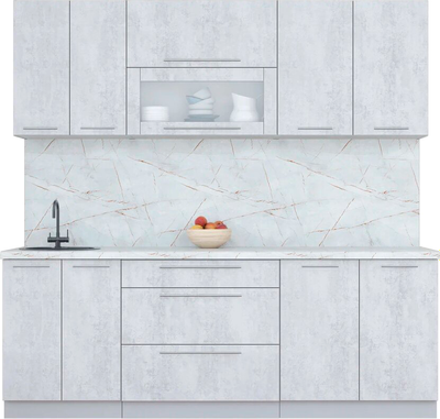 Кухонный гарнитур Интерлиния Мила Пластик 2.2 В - фото