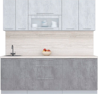 Кухонный гарнитур Интерлиния Мила Пластик 2.2 В - фото