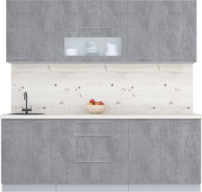 Кухонный гарнитур Интерлиния Мила Пластик 2.2 В - фото