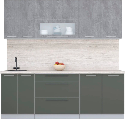 Кухонный гарнитур Интерлиния Мила Пластик 2.2 В - фото