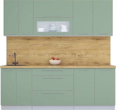 Кухонный гарнитур Интерлиния Мила Пластик 2.2 В - фото