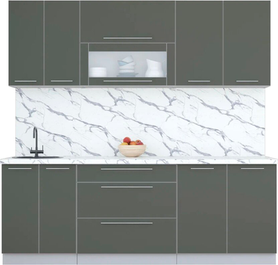 Кухонный гарнитур Интерлиния Мила Пластик 2.2 В - фото