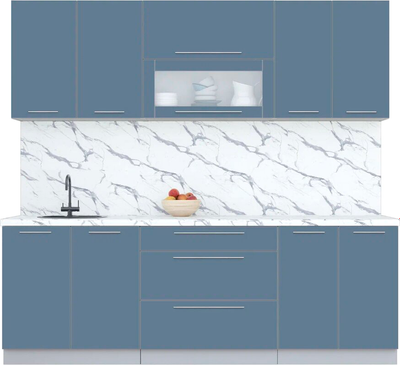 Кухонный гарнитур Интерлиния Мила Пластик 2.3 В - фото