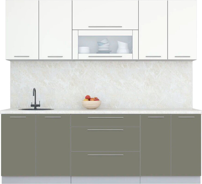 Кухонный гарнитур Интерлиния Мила Пластик 2.3 В - фото