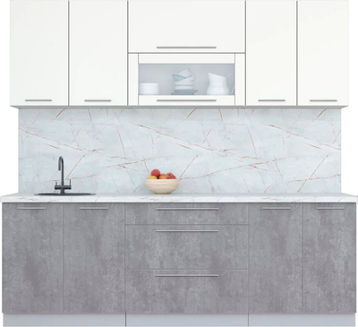 Кухонный гарнитур Интерлиния Мила Пластик 2.3 В - фото