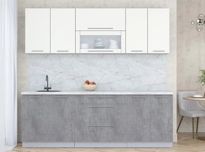 Кухонный гарнитур Интерлиния Мила Пластик 2.3 В