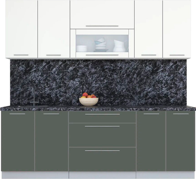 Кухонный гарнитур Интерлиния Мила Пластик 2.3 В - фото