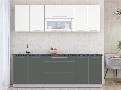 Кухонный гарнитур Интерлиния Мила Пластик 2.3 В