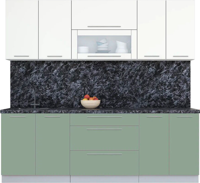 Кухонный гарнитур Интерлиния Мила Пластик 2.3 В - фото