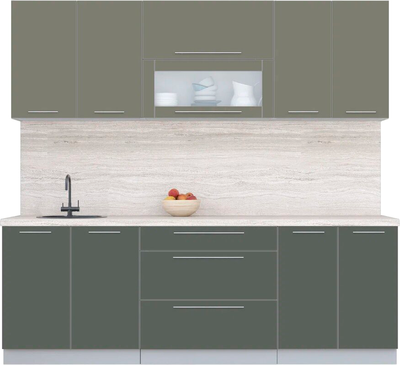 Кухонный гарнитур Интерлиния Мила Пластик 2.3 В - фото